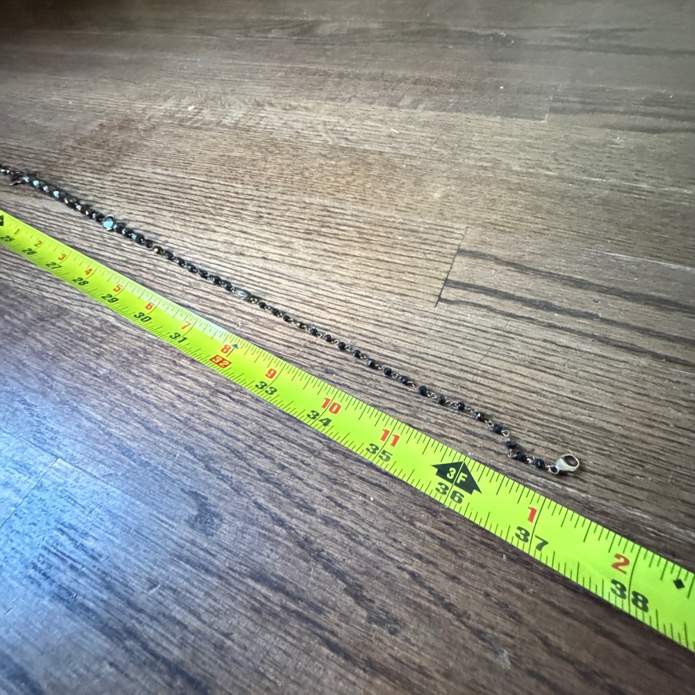 Chan Luu Hematite Necklace Sterling Silver 925 Faceted Stone Long Beaded 37 in - Picture 4 of 9